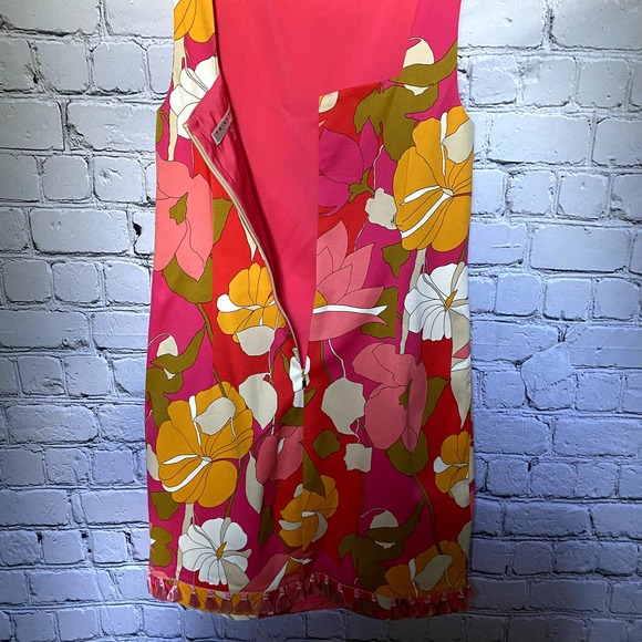 *SOLD* Trina Turk Floral Dress With Tassels - Picture 8 of 11